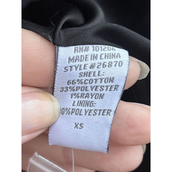 Soft Surroundings Damask Smoking Jacket Velvet Trim Coat Sz XS NEW - Picture 6 of 7